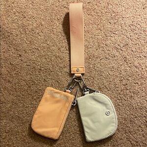 lululemon athletica Peach and Cream dual wristlet